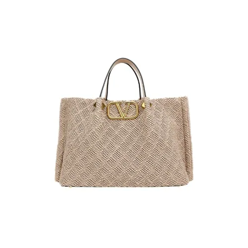 Valentino Кожа с Ткань Тоут Сумка Сумка для покупок Портативная Сумка через плечо Сумка через плечо Средняя Женская Розовая