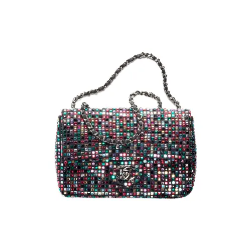 CHANEL Lambskin Crystal Flap Bag Crossbody Bag Mini Women's Multicolor