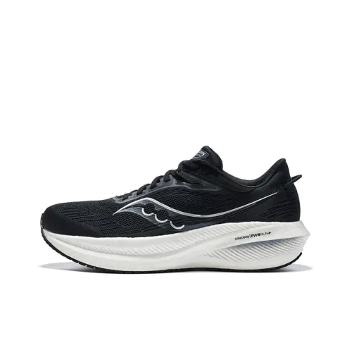 Saucony Triumph Victory 21 Low Топ Тренировочные Беговые Кроссовки Мужские Черно-Белые