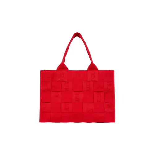 Supreme Ткань Тоут Сумка Сумка для покупок Сумка Большая Унисекс Красная