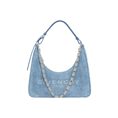 GIVENCHY Cut Ткань с коровья кожа Сумка через плечо Маленькая Женская Средняя Синяя