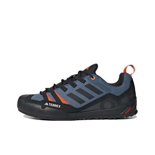 adidas Terrex Swift Solo 2,0 Slip Resistant Abrasion Resistant Низкий Топ Альпинистская Обувь Унисекс Черный Синий