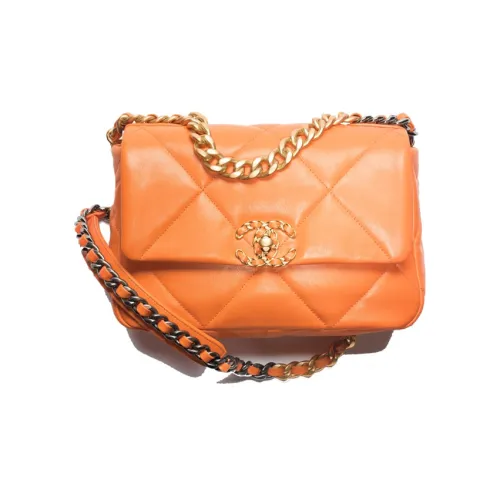 CHANEL 19Bag Lambskin Сумка через плечо Маленькая Женская Оранжевая