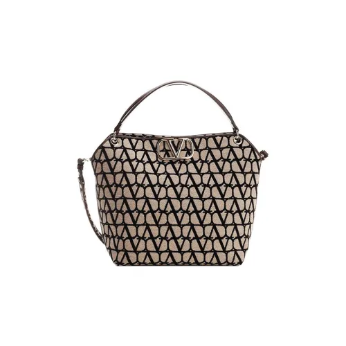 Valentino Garavani Хлопок Тоут Сумка Сумка для покупок Сумка через плечо Сумка обычная Женская Коричневый Черный