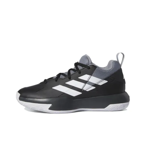 Adidas Cross Em Up Slip Resistant Abrasion Resistant Низкие Баскетбольные Кроссовки Женские Черный Белый