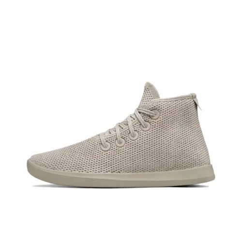 Allbirds Tree Toppers Slip-resistant Shock Absorbers High Top Skateboard Shoes Men's Gray Beige