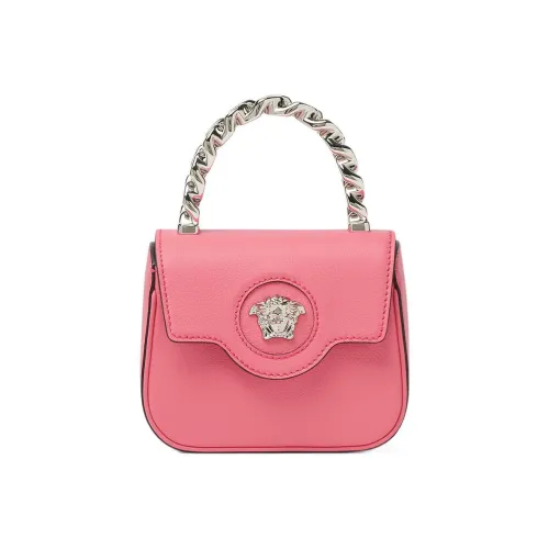 VERSACE La Medusa Высокое качество Кожа Сумка через плечо Сумка Мини Женская Розовая
