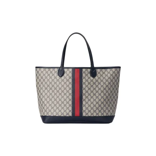 GUCCI Ophidia Холст и Кожа Тоут Сумка Сумка для покупок Сумка через плечо Сумка Большая Мужская