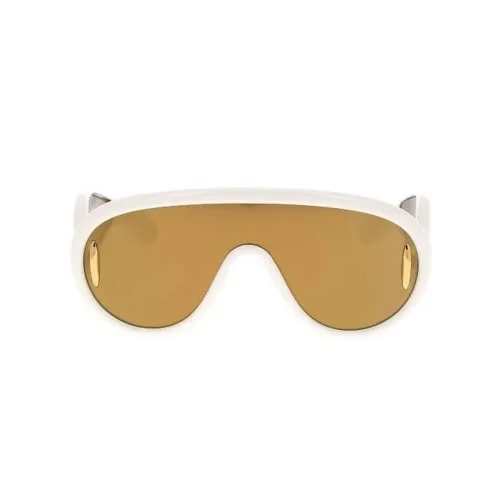 LOEWE Пластиковая оправа нерегулярная форма солнцезащитные очки унисекс белый желтый