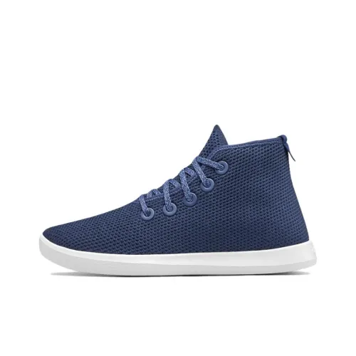 Allbirds Tree Toppers Slip-resistant Abrasion-resistant High Top Skateboard Shoes Men's Deep Sea Blue