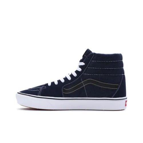 Vans Comfycush Sk8 Hi Высокие Кроссовки для Скейтбординга Унисекс Черный Синий