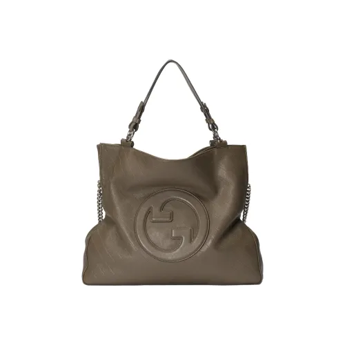 GUCCI Blondie Кожа Тоут Сумка Сумка для покупок Сумка среднего размера Женская Коричневая