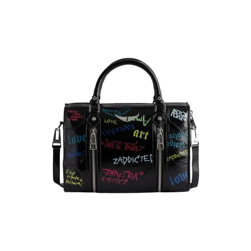 Zadig Voltaire Сумка через плечо из коровьей кожи сумка среднего размера женская черная