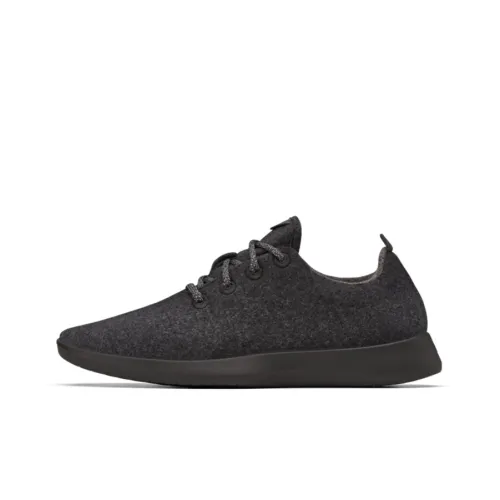 Allbirds Wool Runner Амортизирующие шоки Противоскользящий низ Топ Спортивная повседневная обувь Мужской Natural Черный
