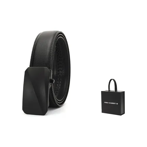 FREE RABBITⅡ Брюки Ремень Trend Автоматическая застежка Коровья кожа Ремни Мужской Ширина 3,5 см