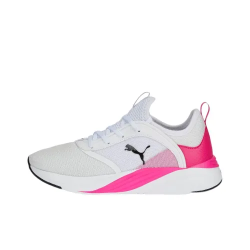 PUMA Softride противоскользящие устойчивые к истиранию низкие беговые кроссовки для женщин белые розовые