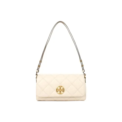 TORY BURCH TB Willa Кожа Сумка-багет Сумка через плечо Сумка на плечо Женская Кремово-белая