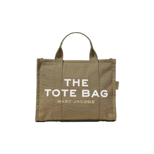 MARC JACOBS Хлопок Canvas Сумка Tote Сумка Сумка для покупок Сумка через плечо Сумка среднего размера Женская Сланец Зеленая