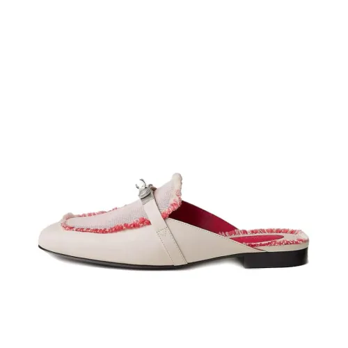 HERMES Oz Домашние тапочки Женские Бежевый Красный