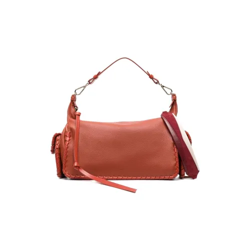 Chloe Телячья кожа Сумка Сумка через плечо Женская Темно-оранжевая