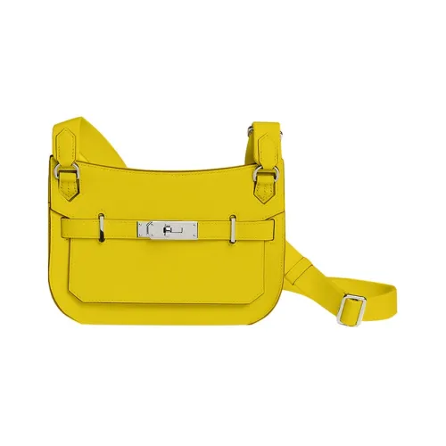 HERMES Jypsiere Swift Телячья кожа Сумка через плечо Мини Женские Неаполитанский желтый