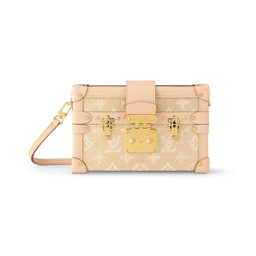 LOUIS VUITTON PETITE MALLE Холст и кожа Сумка Сумка через плечо Стандартная Женская Светло-коричневая