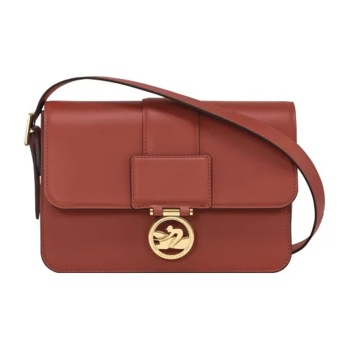 LONGCHAMP Коробка TROT Телячья кожа Сумка через плечо Средний Женский Красновато-коричневый