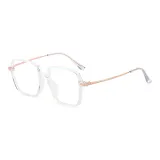 Прозрачный Розовое Золото (с Плоской Подошвой Светлый Анти-Синий Свет Линзы)