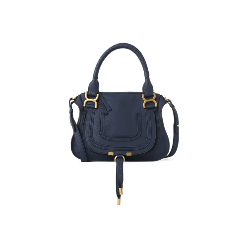 Chloe Marcie с текстурой Телячья кожа Сумка через плечо Сумка Маленькая Женская Морской синий