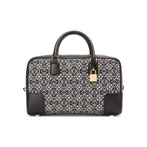 LOEWE Телячья кожа холст через плечо сумка через плечо средний женский синий