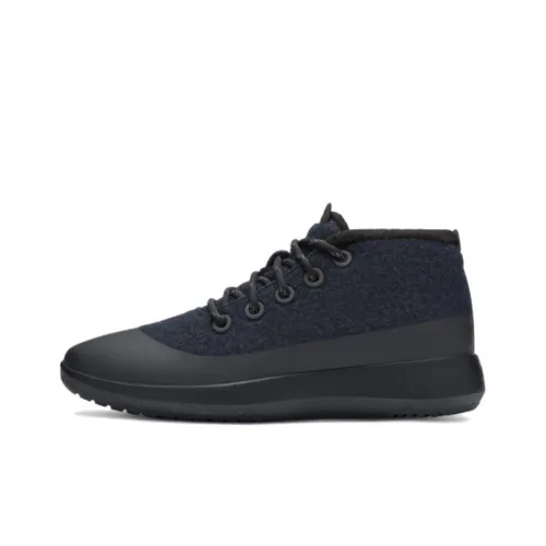 Allbirds Wool Runner Up Mizzle Plus Shock Absorbers Slip-Resistant MID Top Спортивная Повседневная Обувь Мужской Natural Black