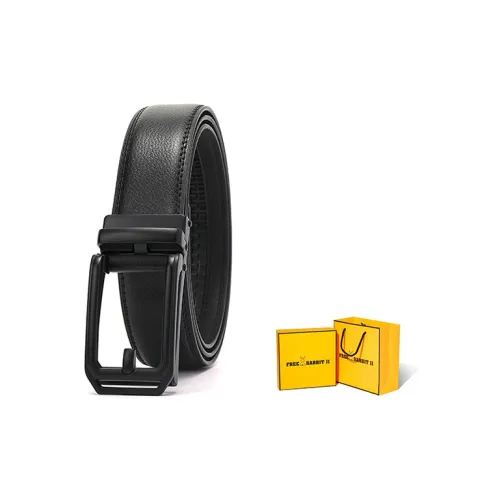 FREE RABBITⅡ Бизнес YOUNG And Средний Aged Ремень Автоматическая застежка Коровья кожа Ремни Мужской Ширина 3 см