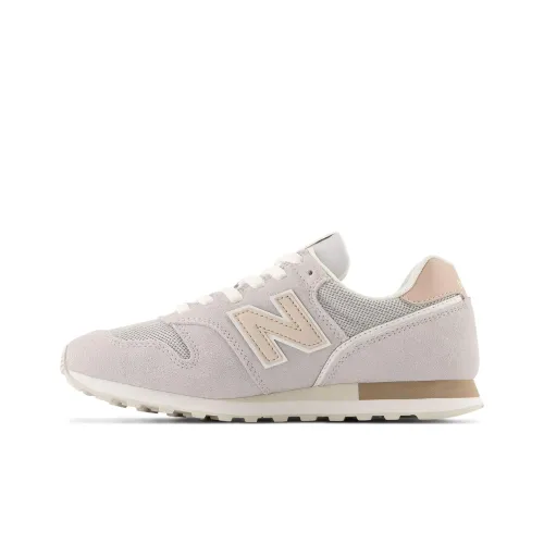 New Balance NB 373 Амортизация Износостойкий Низкий Топ Беговые кроссовки Женские Бежево-серый