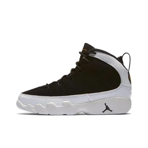 Jordan Air Jordan 9 Retro Амортизация Износостойкий Высокий Топ Винтажные Баскетбольные Кроссовки Мужские Черно-Белые
