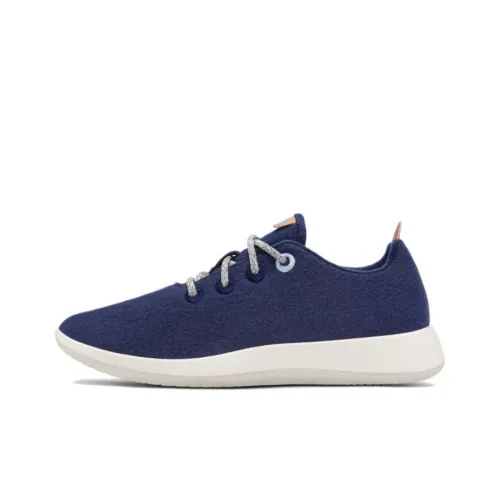 Allbirds Wool Runner Slip-Resistant Abrasion-Resistant Low Top Спортивная Повседневная Обувь Женская Starry Night Blue