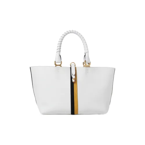 Chloe Marcie Телячья кожа с текстурой Тоут Сумка Сумка для покупок Маленькая сумка Женская Белая