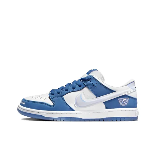 BORN x RAISED x Nike Dunk SB Low Топ Скейтборд Кроссовки Унисекс Синий Белый