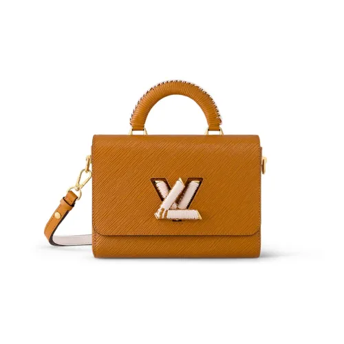 LOUIS VUITTON Twist EPI Кожа Сумка через плечо Сумка через плечо Сумка среднего размера Женская Коричневая