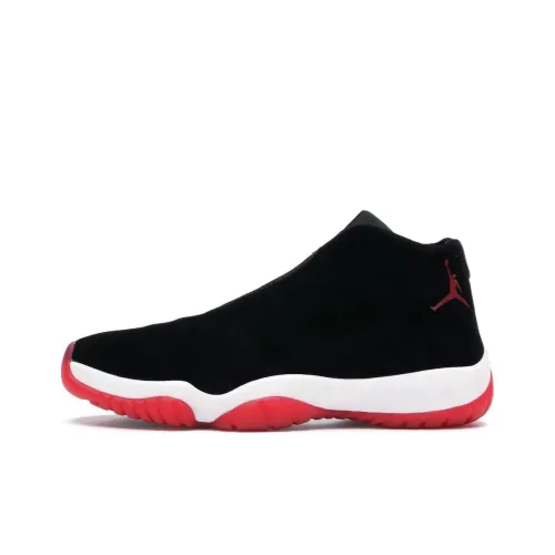 Джордан Future Амортизация MID Топ Винтажные баскетбольные кроссовки Мужской Черный