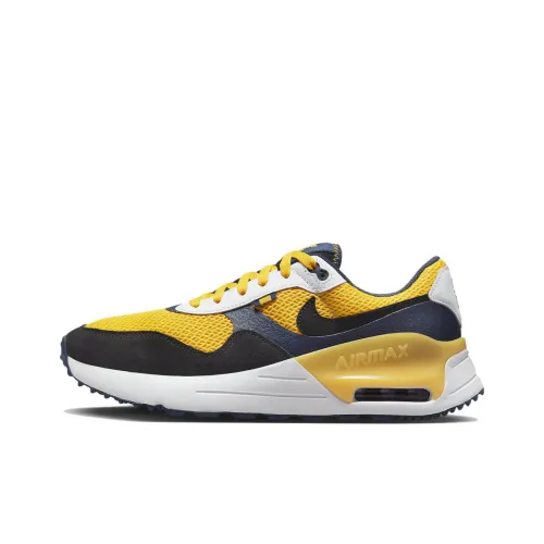 Nike Air Max SYSTM 'Michigan' Устойчивый к истиранию Дышащий Низкий Топ Спортивная Повседневная Обувь Мужская Желтый Черный