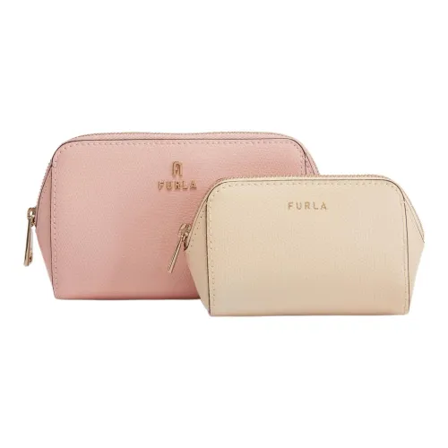 Furla Клатч из коровьей кожи Makeup Bag среднего размера женский розовый