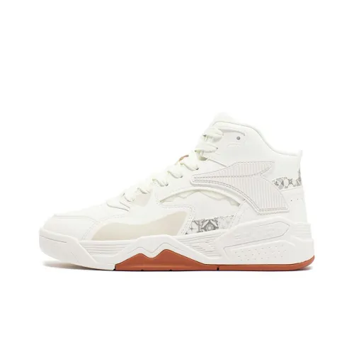 361° Type Fuel 3 Slip-resistant Abrasion-resistant Lightweight High-top Скейтборд Кроссовки Женские Перо Белый