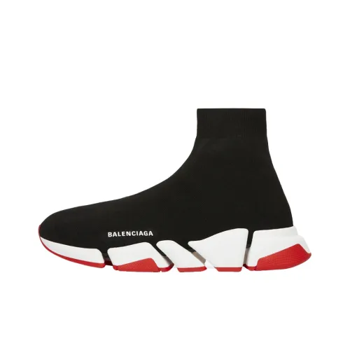Balenciaga Speed 2,0 High Топ Повседневная обувь Мужская Черный Белый