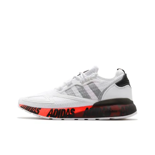 Adidas Originals ZX 2K Boost Дышащий Низкий Топ Casual Унисекс Белый Черный Красный
