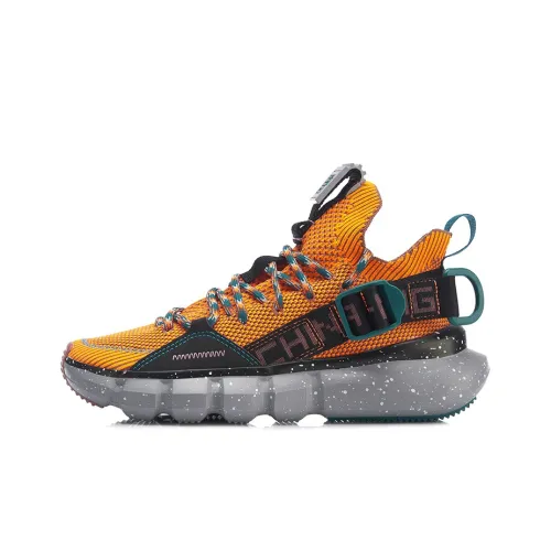 LINING Essence 2,3 Амортизаторы Shock Resistant Abrasion Resistant Низкий Топ Casual Женский Неон Светящийся Апельсин