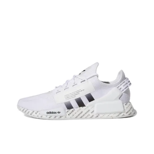 Adidas Originals NMD_R1 V2 Дышащий и противоскользящий низкий топ повседневная обувь унисекс белый черный