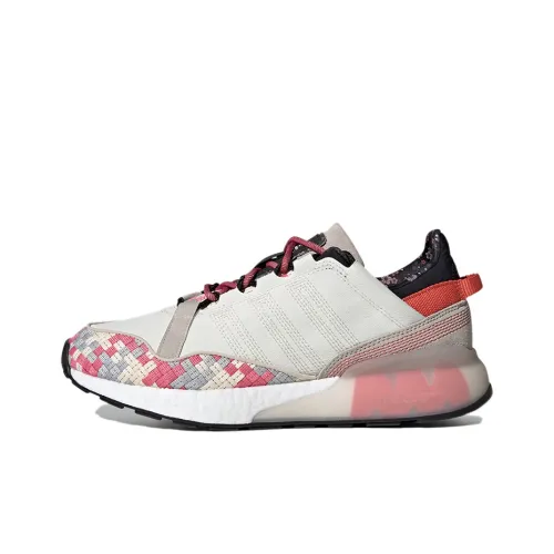 Adidas Originals ZX 2K Boost Pure Дышащий Низкий Топ Casual Унисекс Серый Красный