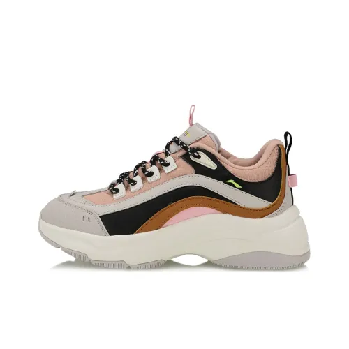 LINING Aurora WindWalker Амортизация Износостойкая Низкая Кроссовка Спортивная Женская Черная Серый Коричневый