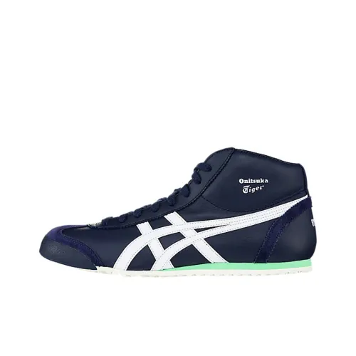 Onitsuka Tiger Mexico Mid Runner Амортизация MID Топ Повседневная обувь Унисекс Темно-синий
