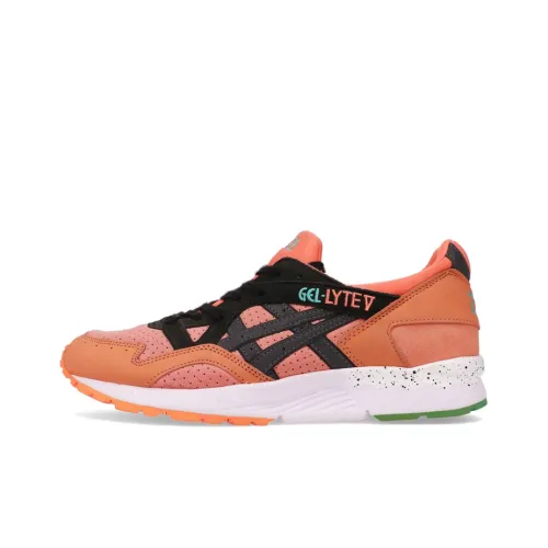 Asics Gel Lyte V Устойчивый к истиранию Низкий Топ Повседневная обувь Унисекс Оранжевый Черный